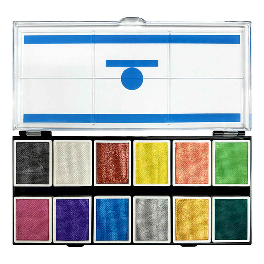 Palette métallique activée à l'eau de 12 couleurs Narrative Cosmetics