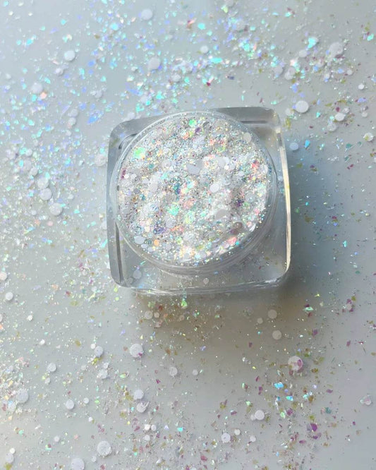 Paillettes blanches irisées pour le visage et le corps Bridal Bride Wedding - Glitter